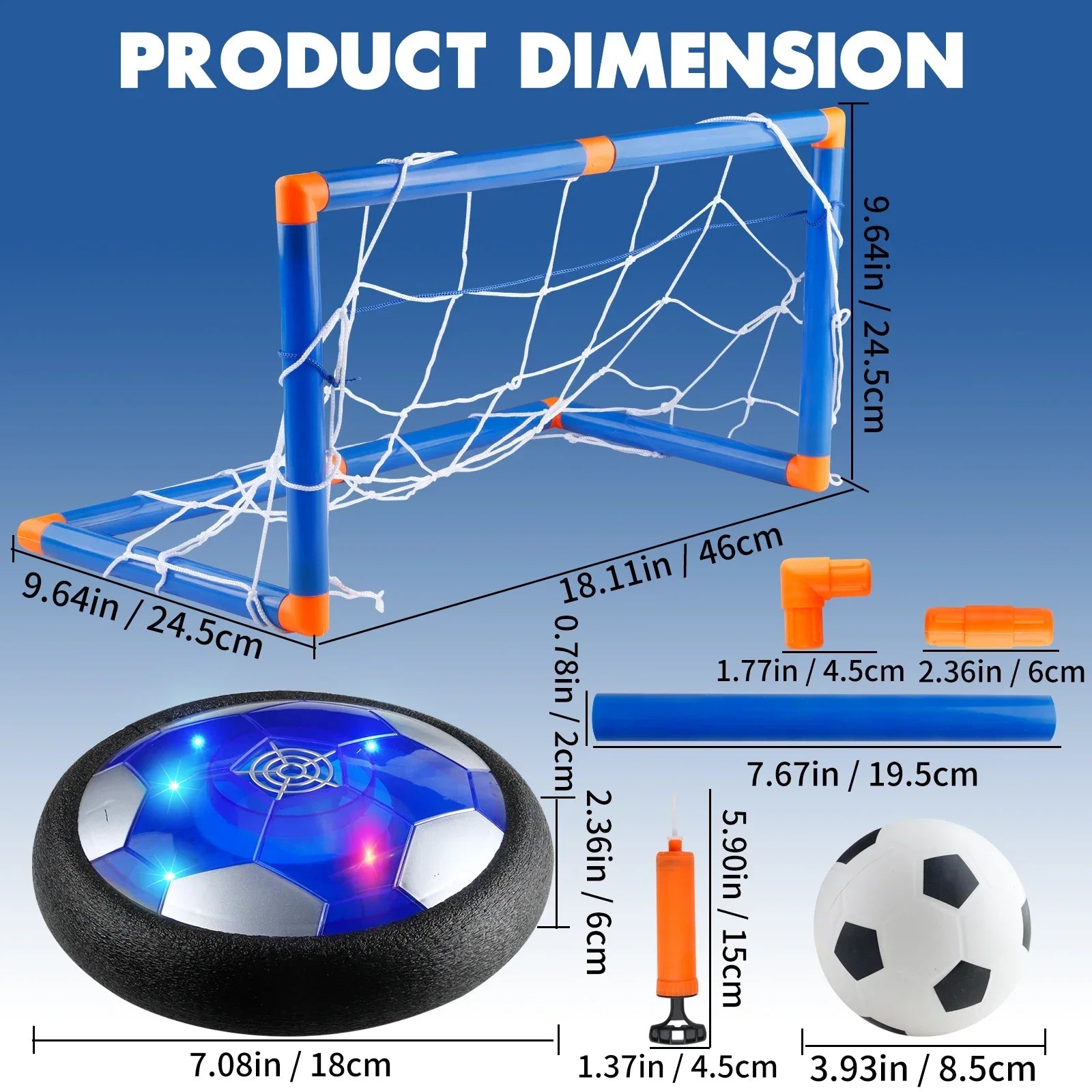 HoverKick™ LED Hover Soccer Ball By Submallo